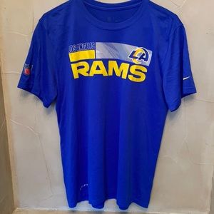 On Field Nike NFL L.A. Rams DRI FIT Tee Medium